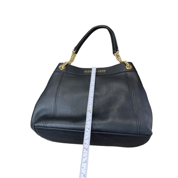 Michael Kors womans Balck Jet Set Large Chain Gold leather Shoulder Tote Handbag - Picture 9 of 16